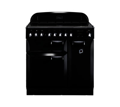 RANGEMASTER  Elan 90 Electric Induction Range Cooker - Black & Chrome